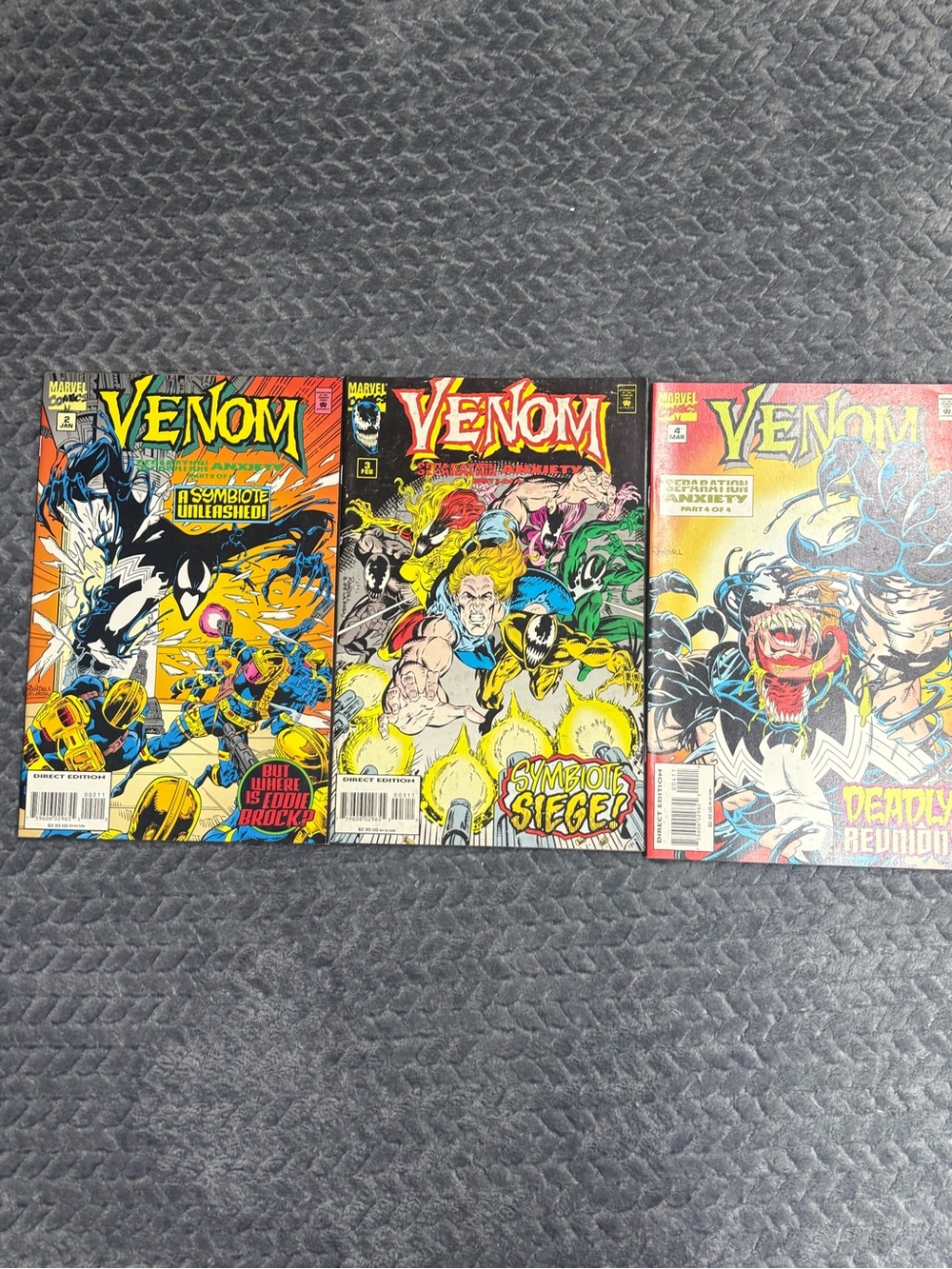 Venom Comic Lot - 3 Vintage Issues (Colorful Covers)